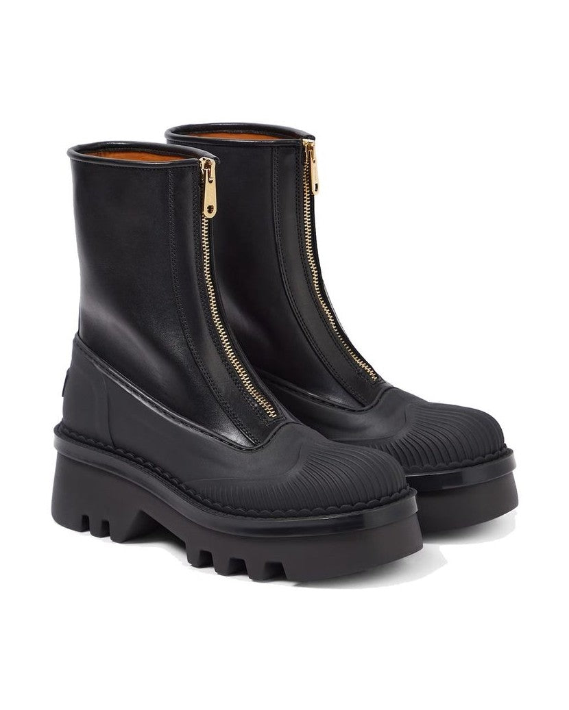 Chloé Black Lace Calfskin Up Boots Glam Steals