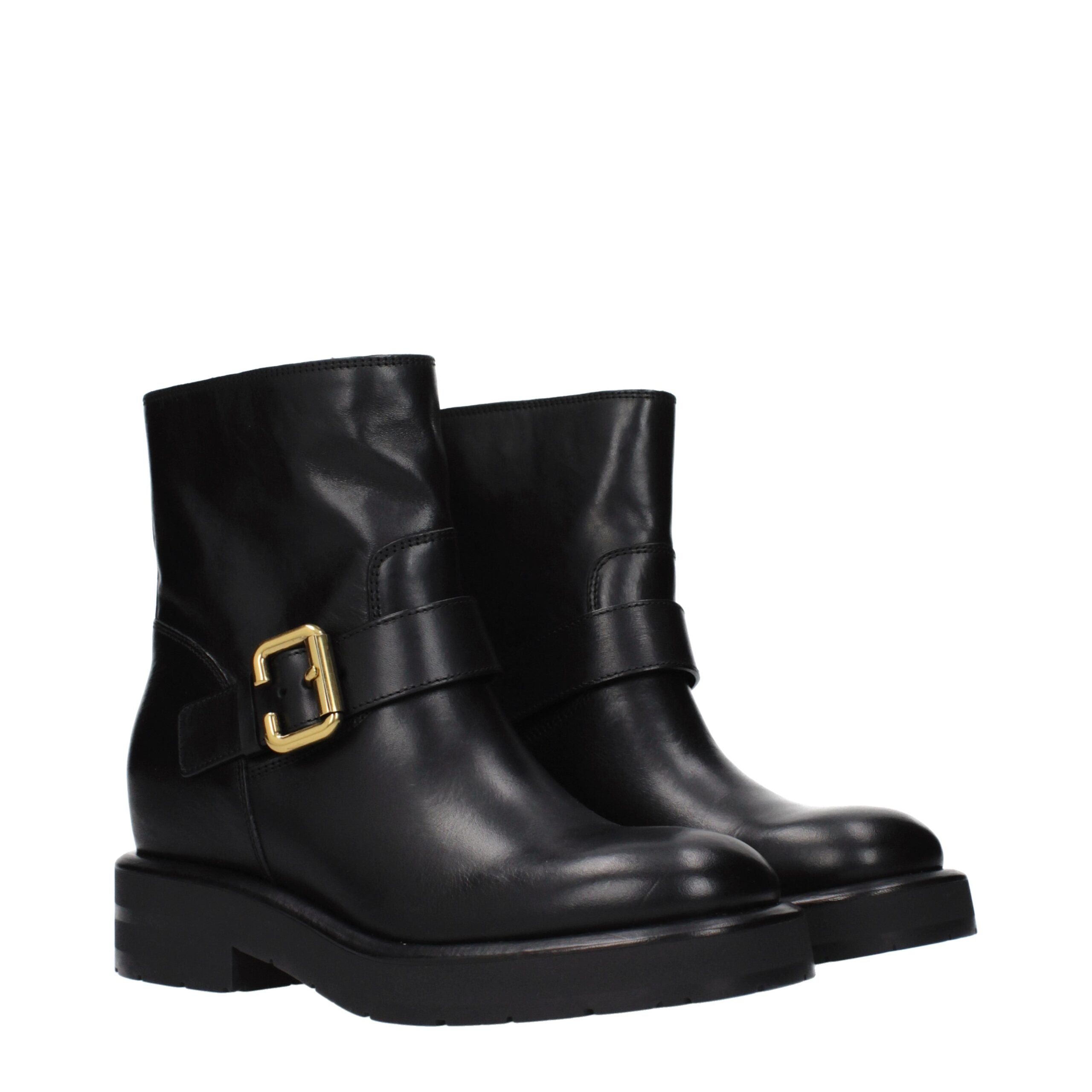 Chloé Black Leather Ankle Boots Glam Steals