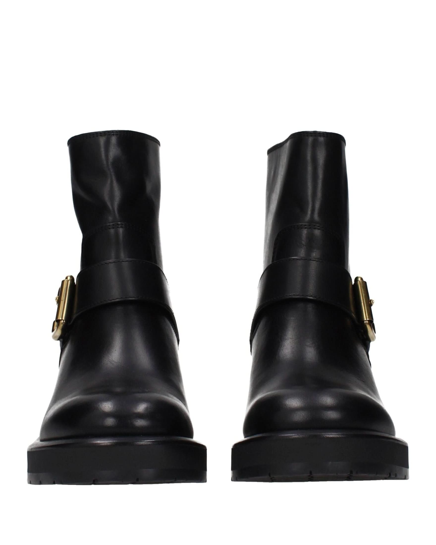 Chloé Black Leather Ankle Boots Boots