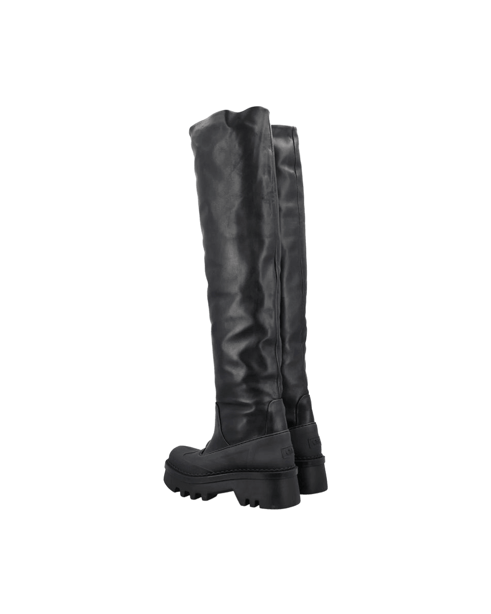 Chloé Black Leather Over The Knee Glam Steals