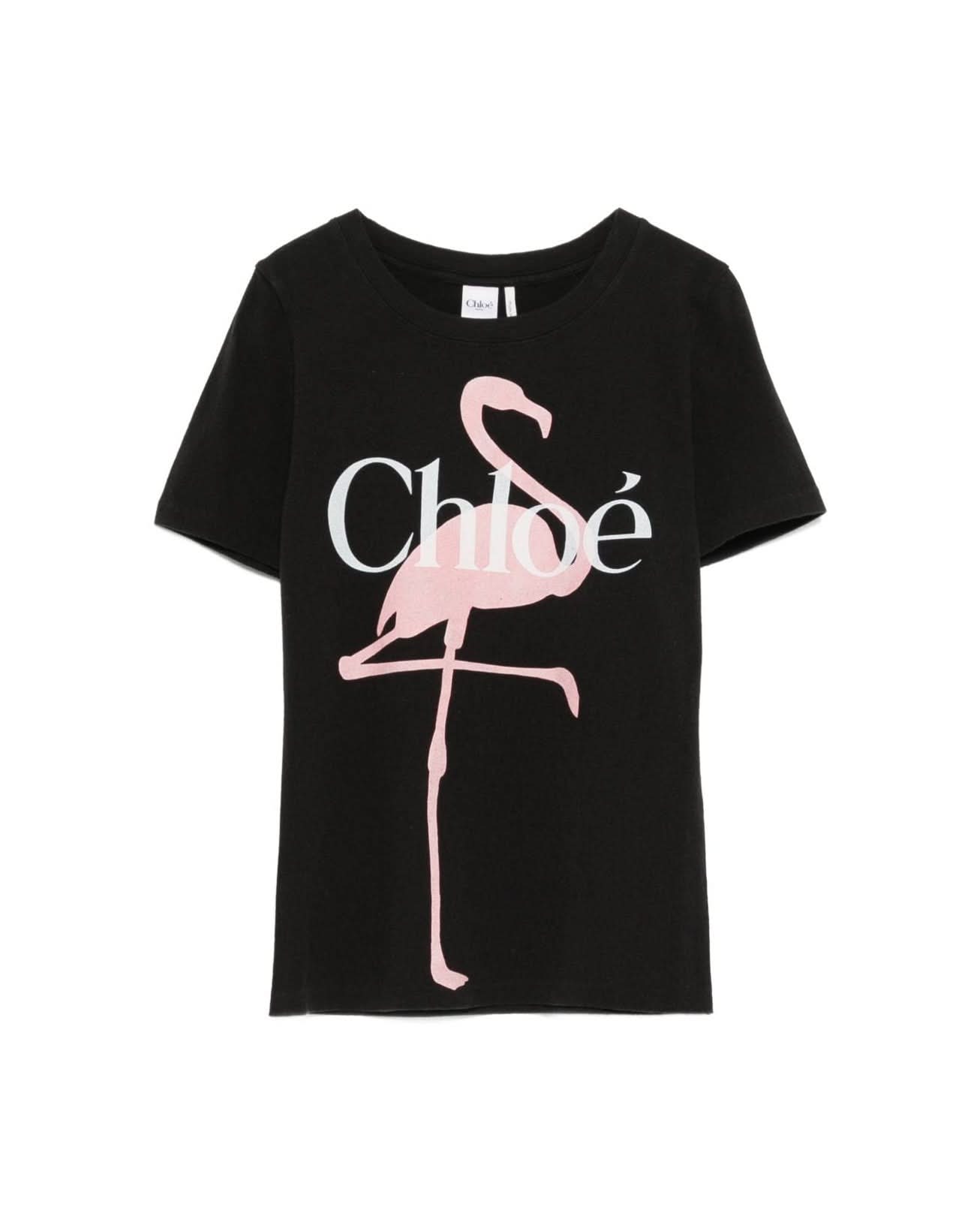 Chloé Black Polo T-Shirt T-Shirts