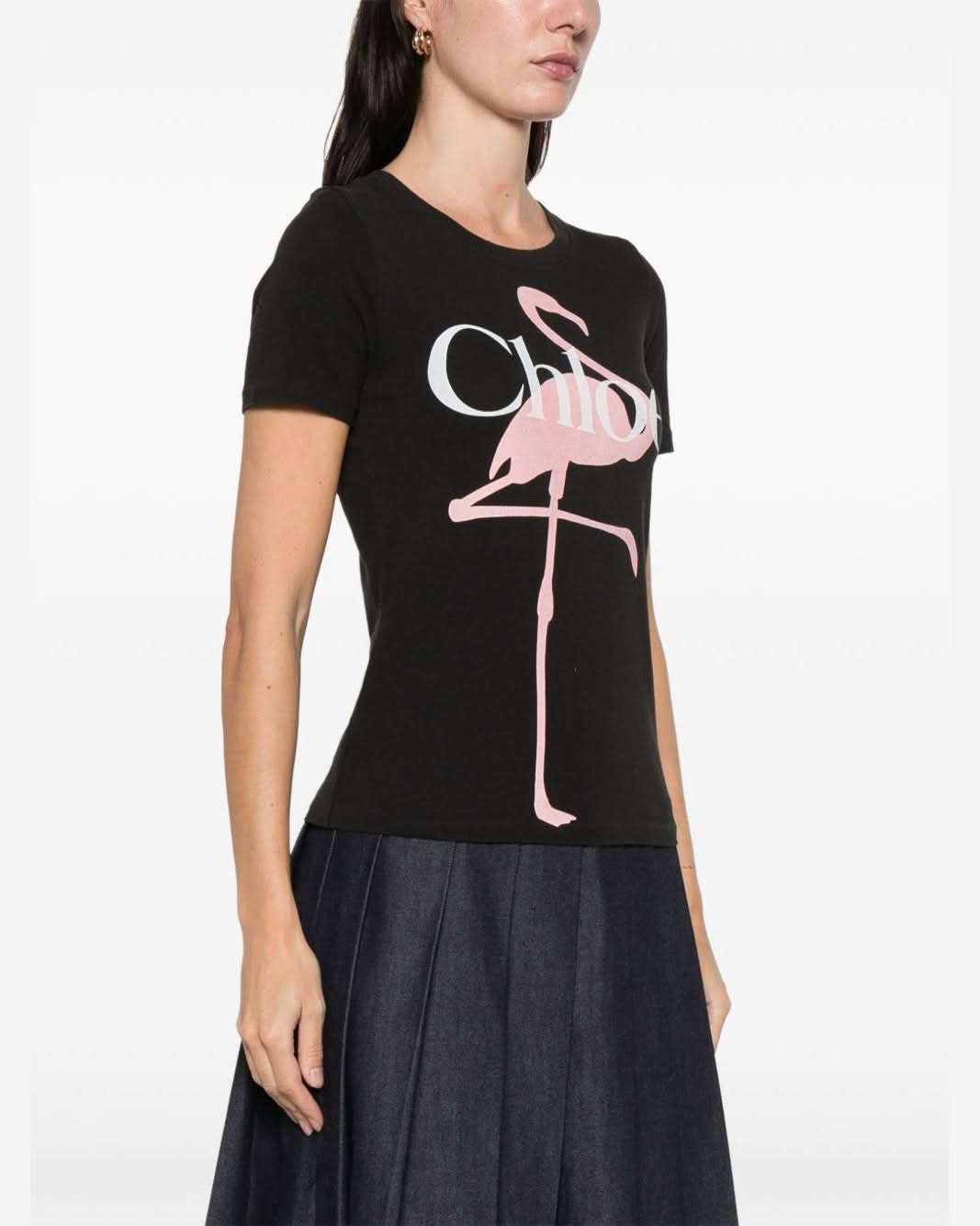 Chloé Black Polo T-Shirt T-Shirts