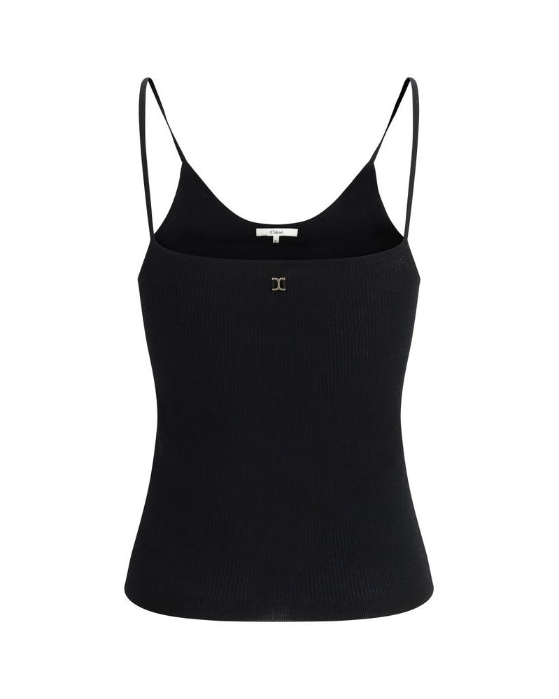 Chloé Black Wool Top Glam Steals