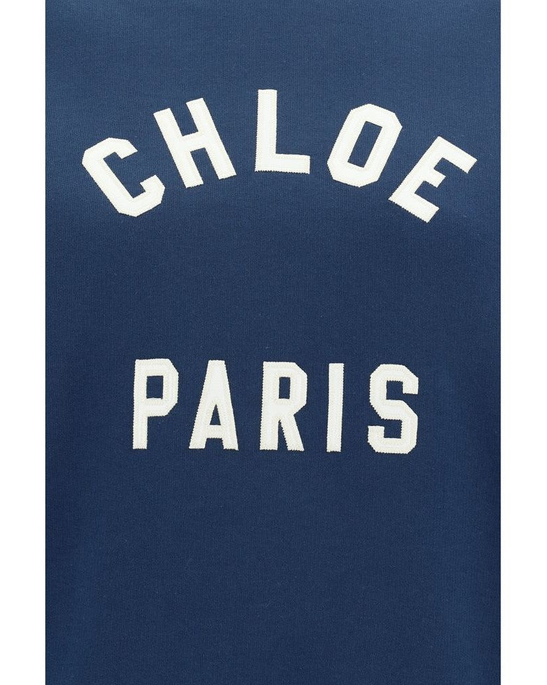 Chloé Blue Cotton Sweatshirt Glam Steals