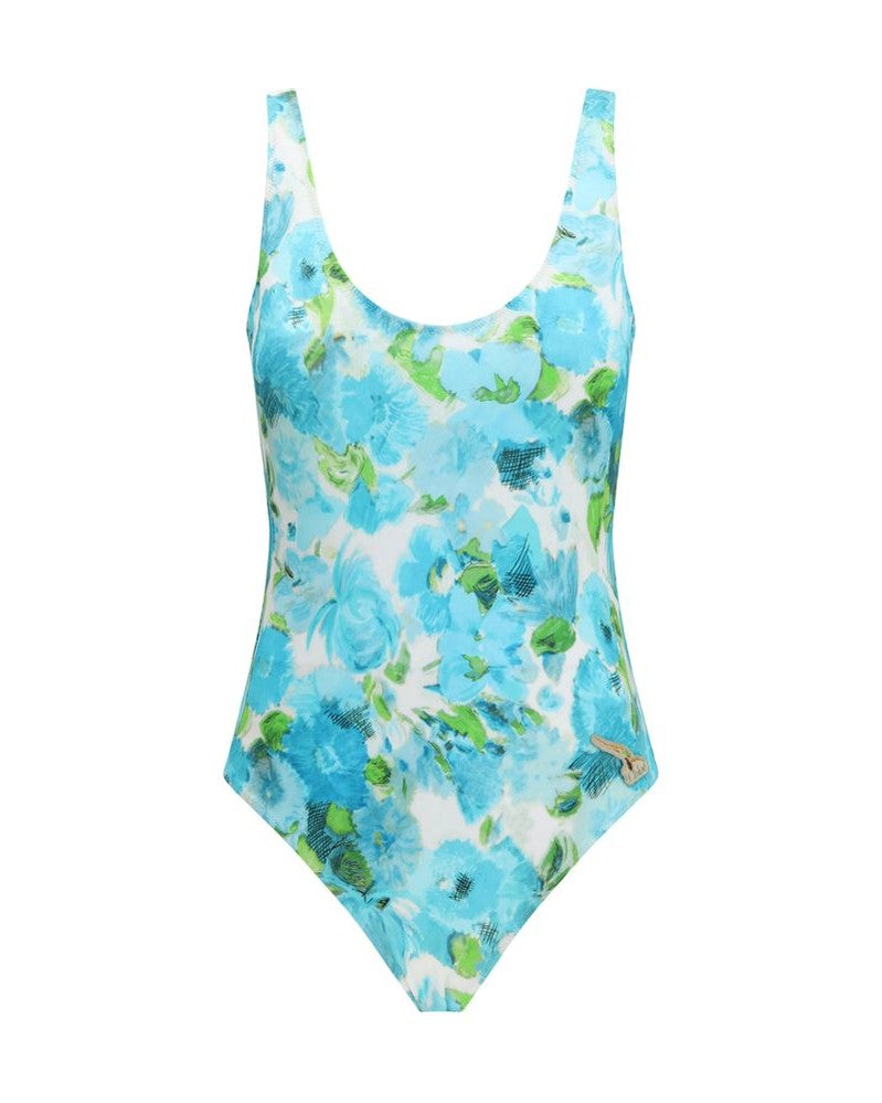 Chloé Blue Polyamide One Piece Swimsuit Glam Steals
