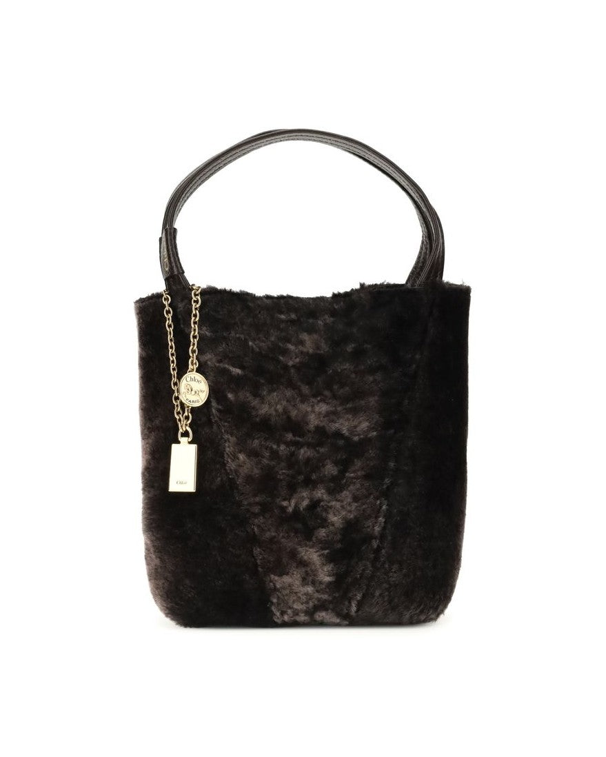 Chloé Brown Fur Shoulder Bag Glam Steals
