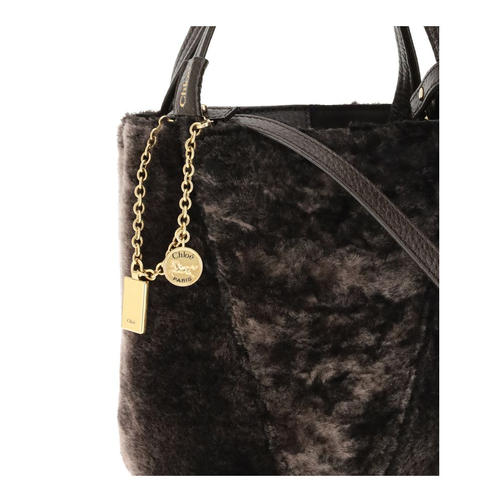 Chloé Brown Fur Shoulder Bag Glam Steals