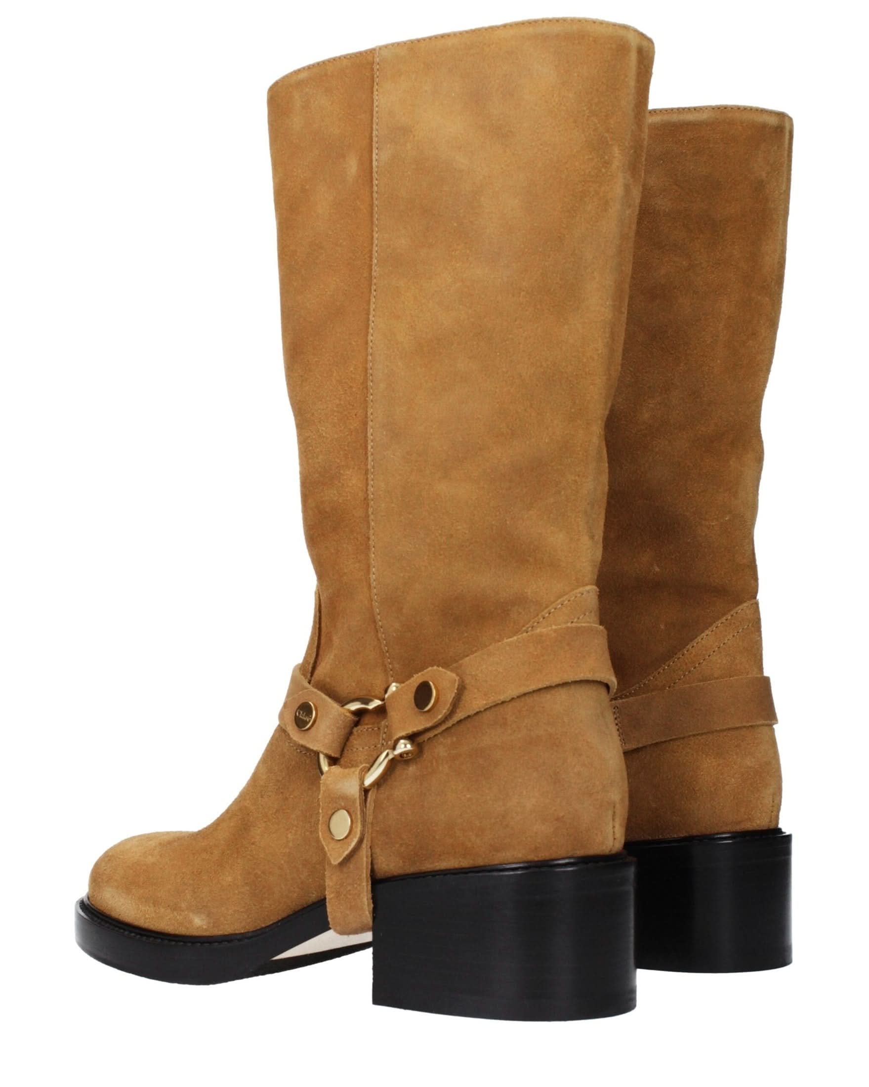 Chloé Brown Leather Ankle Boots Boots