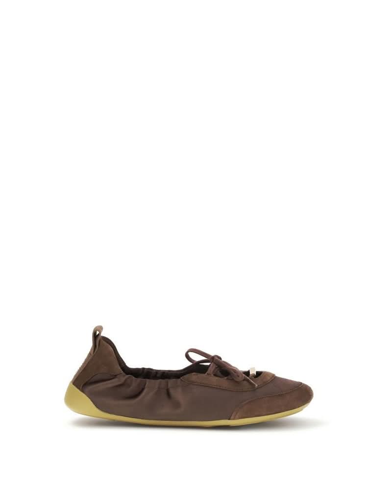 Chloé Brown Polyester Ballet Flats Glam Steals