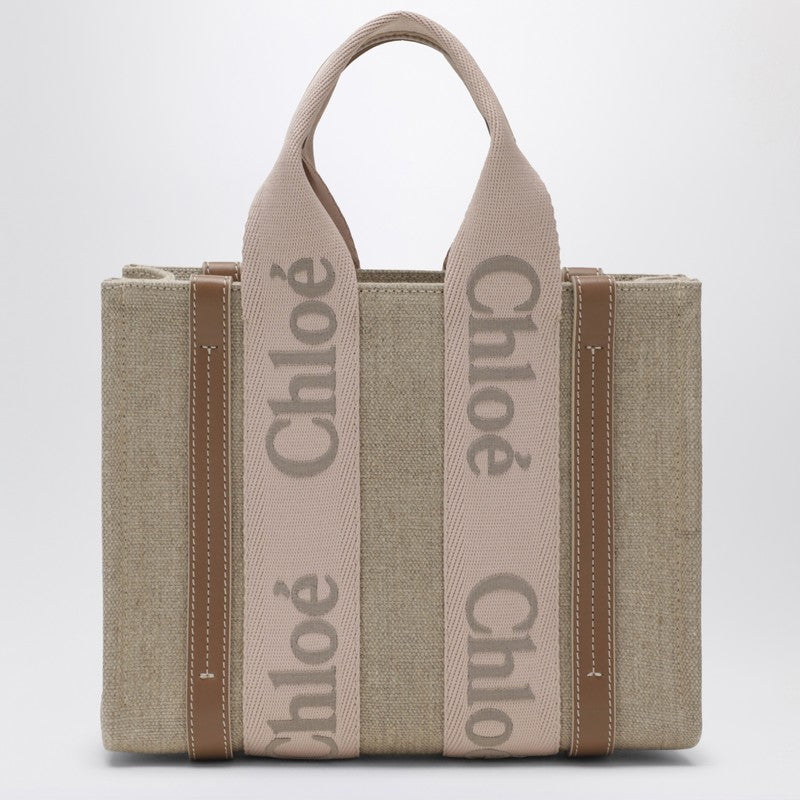 Chloé Canvas Woody Blushy/beige Bag Glam Steals