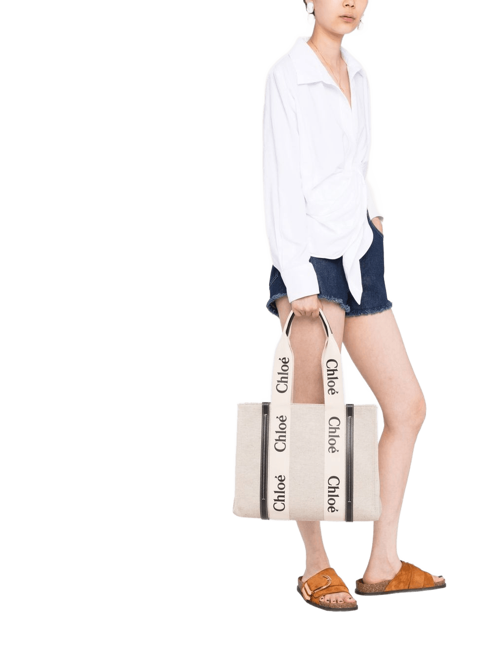 Chloé Canvas Woody Medium Tote Bag Glam Steals