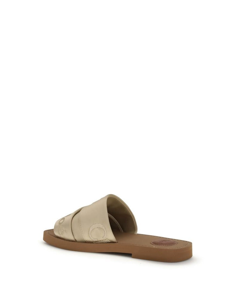 Chloé Gold Polyester Sandals Sandals