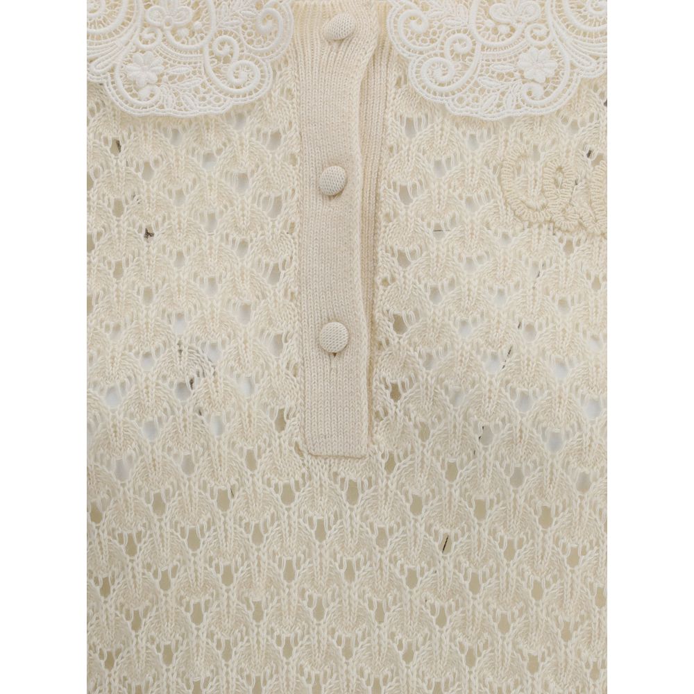Chloé Lace Sweater With Collar Glam Steals