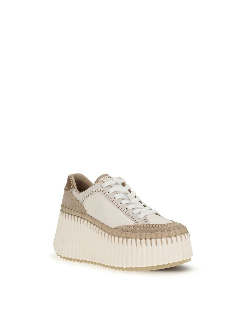 Chloé Leather Cream Calf Bos Taurus Platform Sneakers Glam Steals