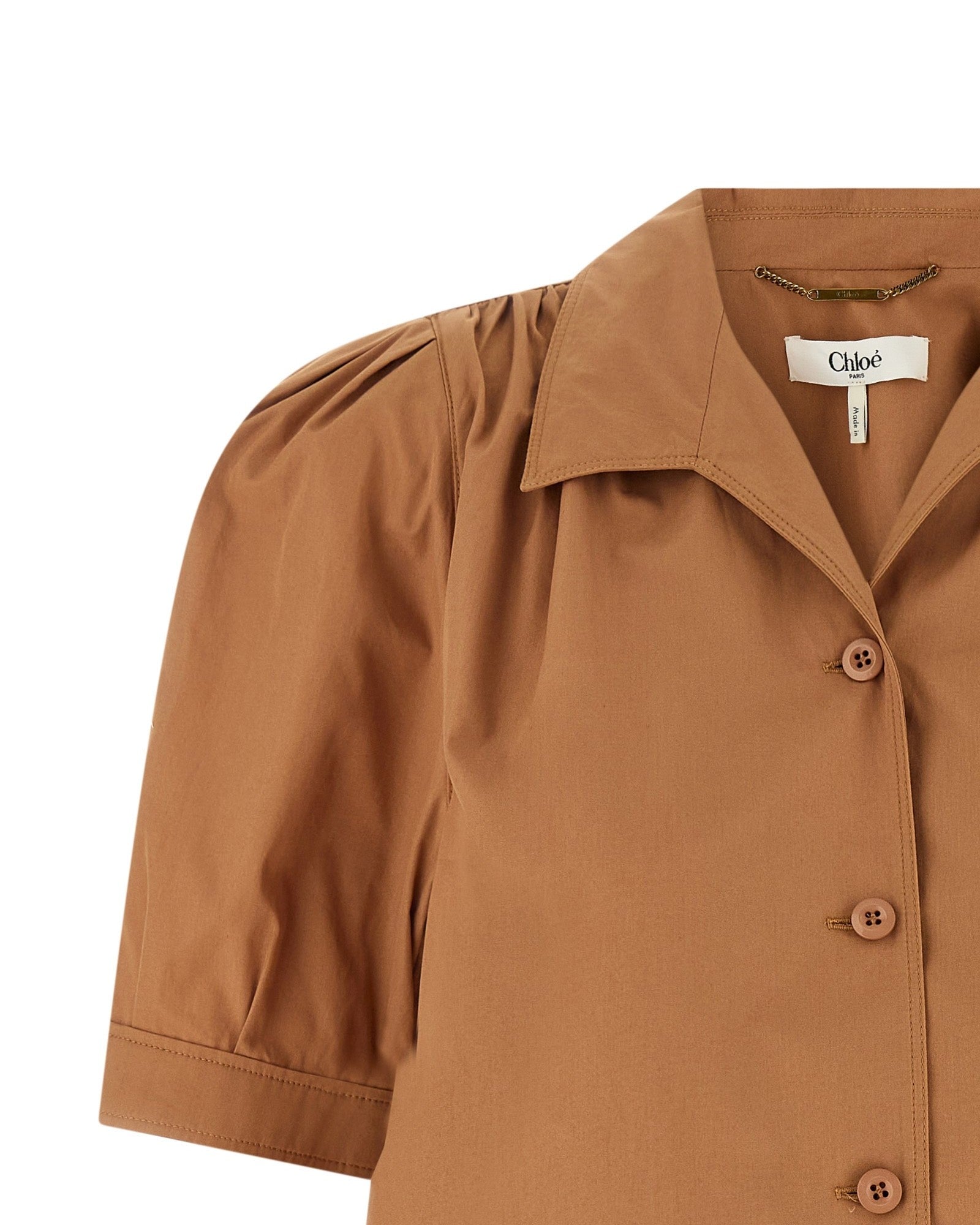 Chloé Logo Embroidery Shirt Glam Steals