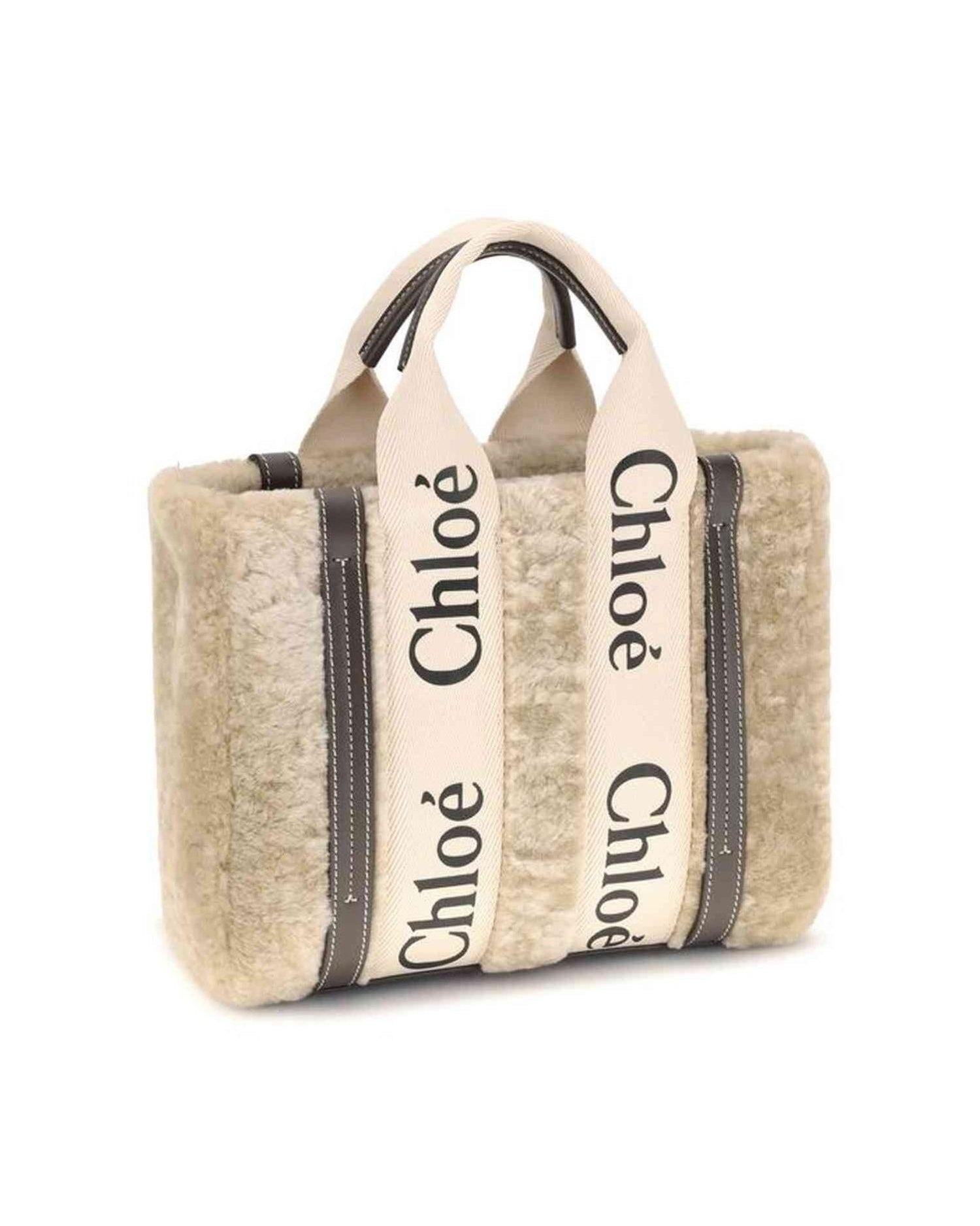 Chloé Shearling Small Woody Tote Bag Glam Steals