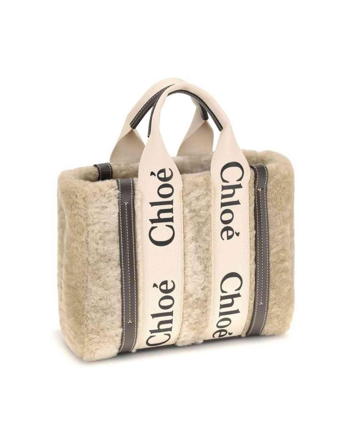 Chloé Shearling Small Woody Tote Bag Glam Steals