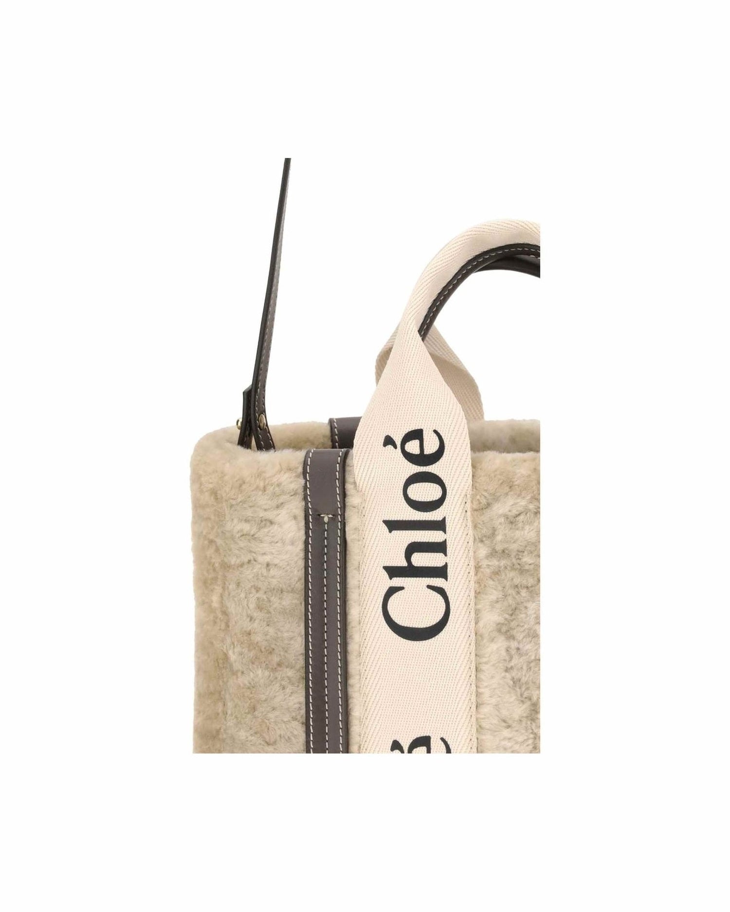 Chloé Shearling Small Woody Tote Bag Glam Steals