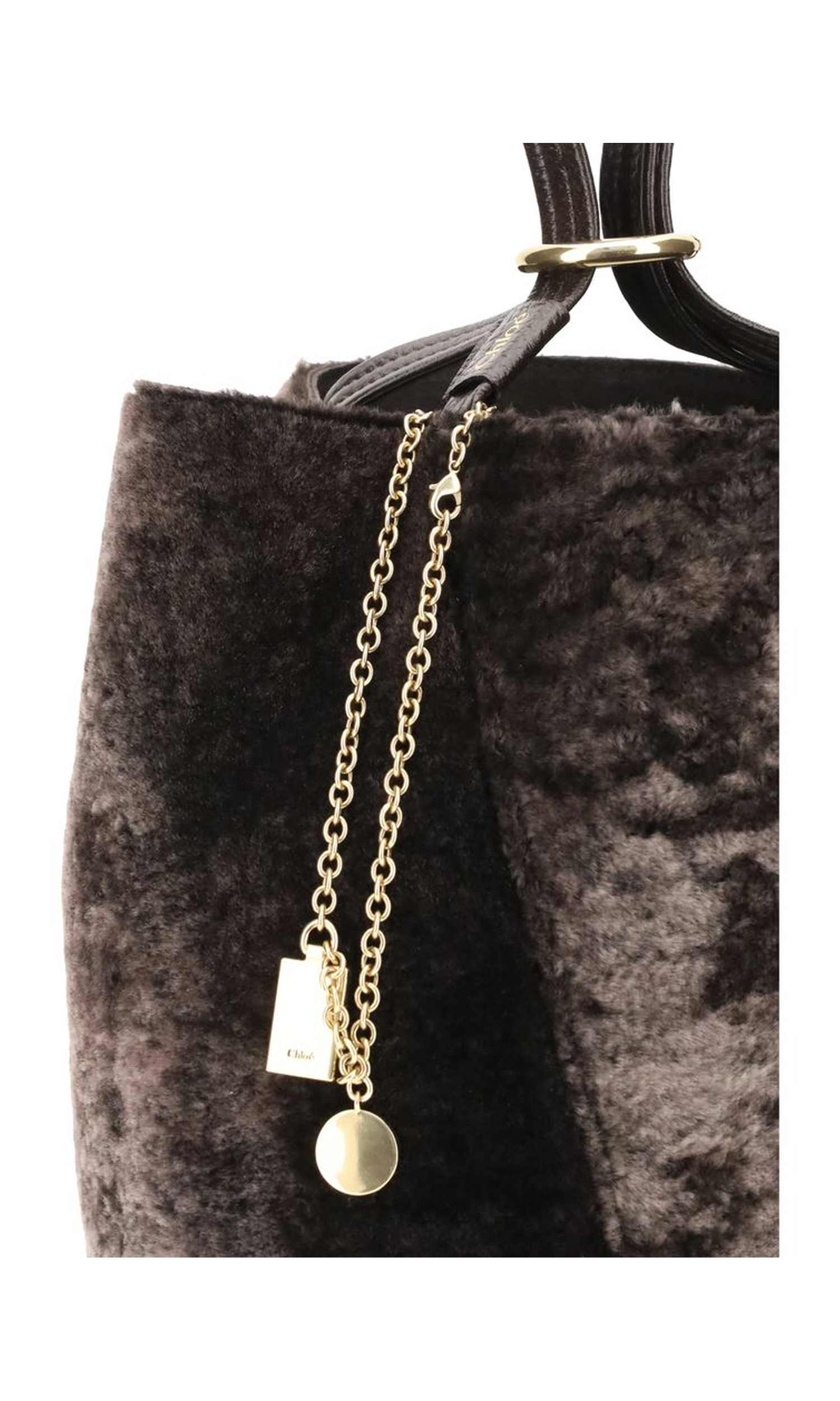 Chloé Shearling Spin Tote Bag Glam Steals