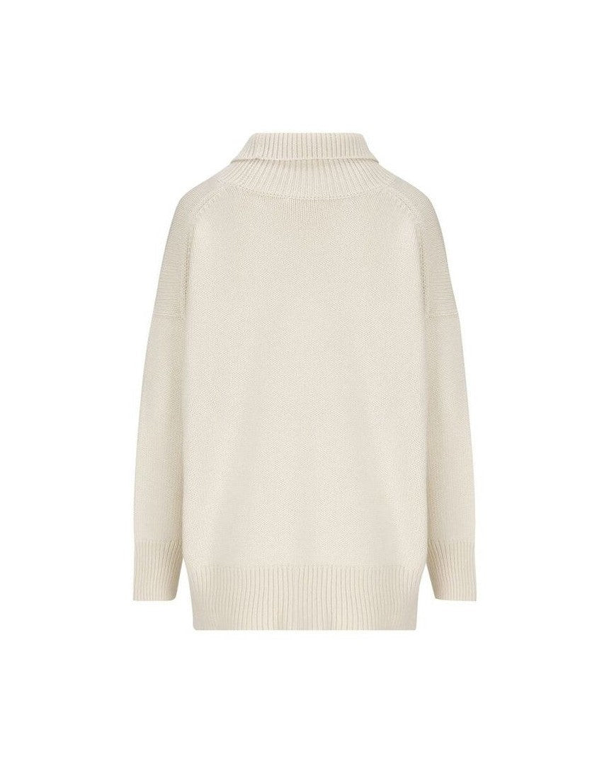 Chloé White Cashmere Turtleneck Sweatshirt
