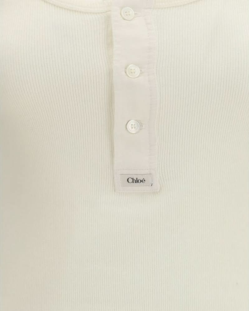 Chloé White Cotton Long Sleeve T-Shirt