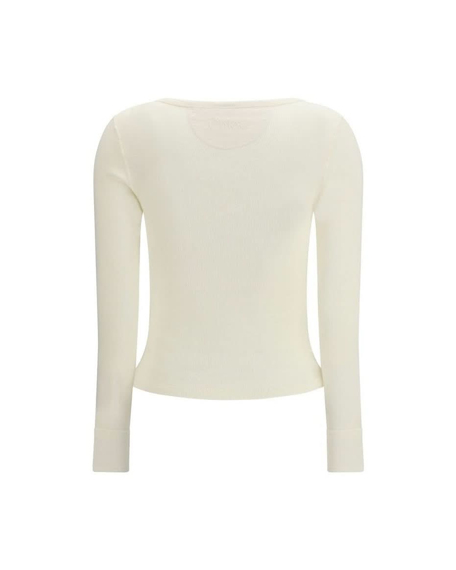 Chloé White Cotton Long Sleeve T-Shirt