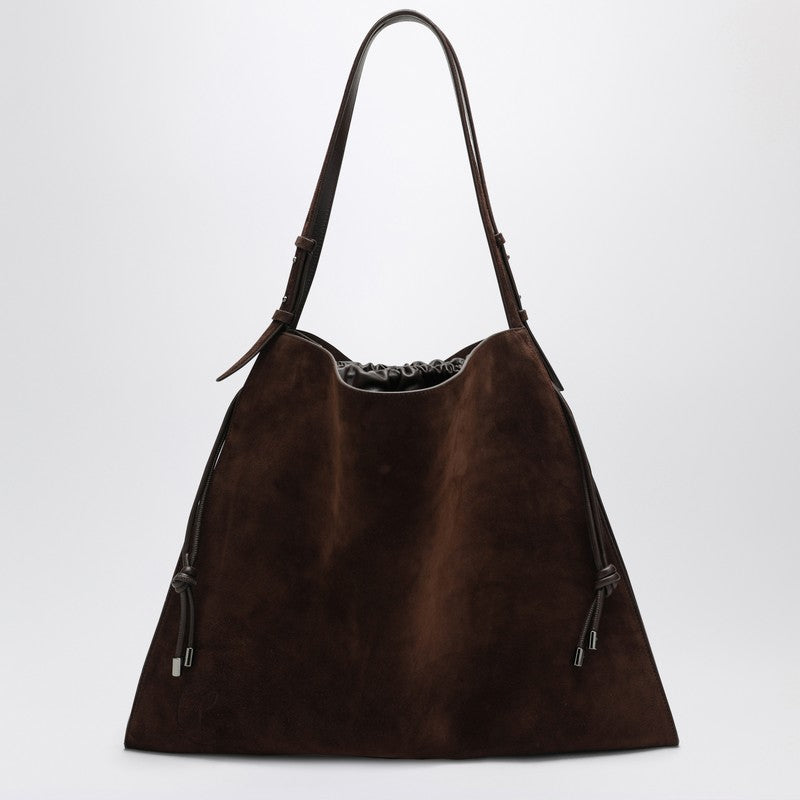 Christian Louboutin Brown Suede Baggy Tote Bag Glam Steals