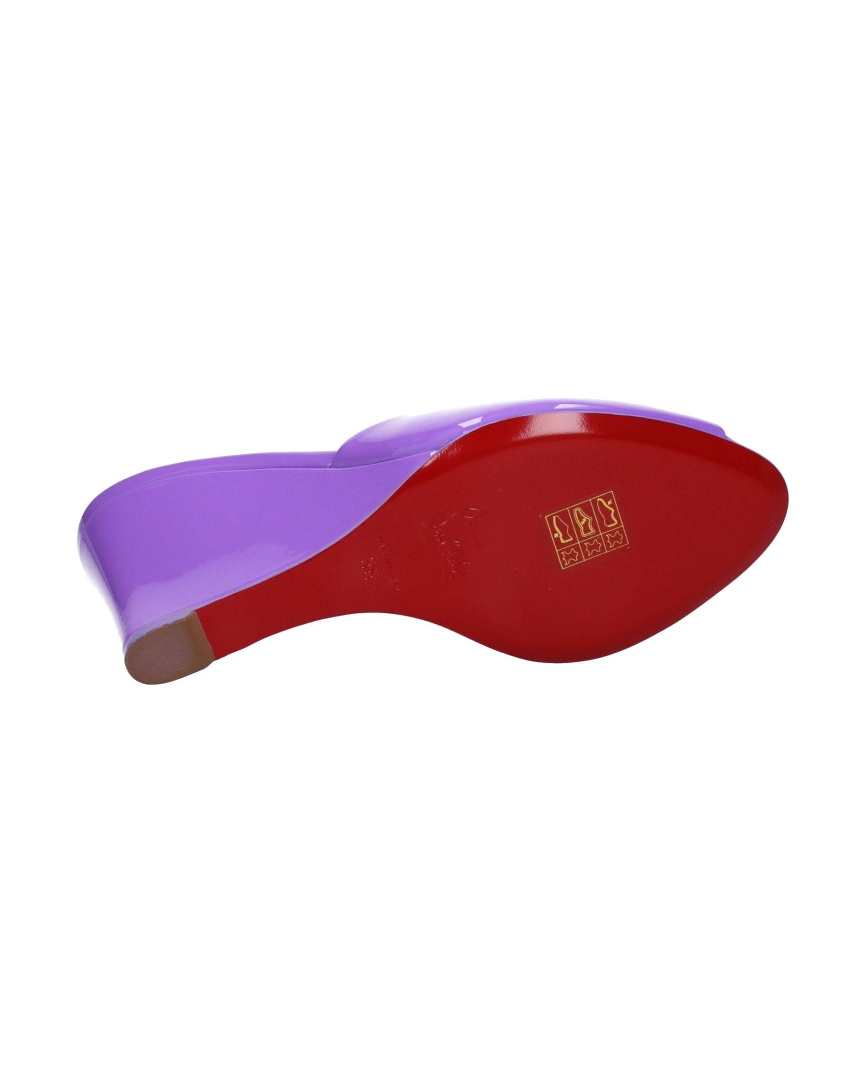 Christian Louboutin Purple Leather Wedge Sandals Glam Steals