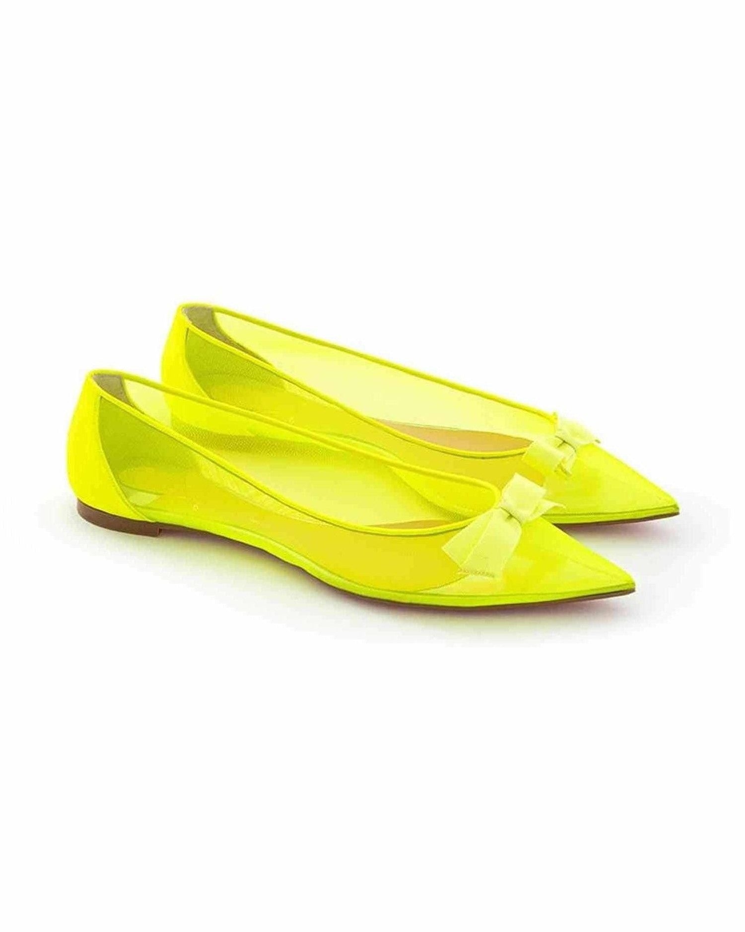 Christian Louboutin Yellow Mesh Sunshine Flat Elegance Glam Steals