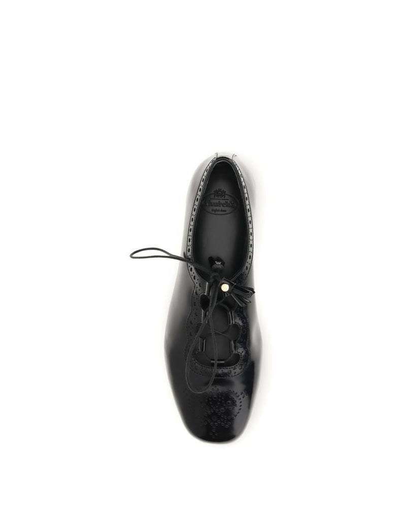 Church's Black Calf Leather Bos Taurus Ballet Flats