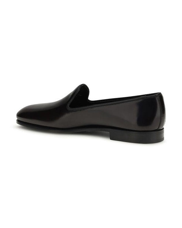 Church's Black Calf Leather Bos Taurus Slip On Loafers Glam Steals