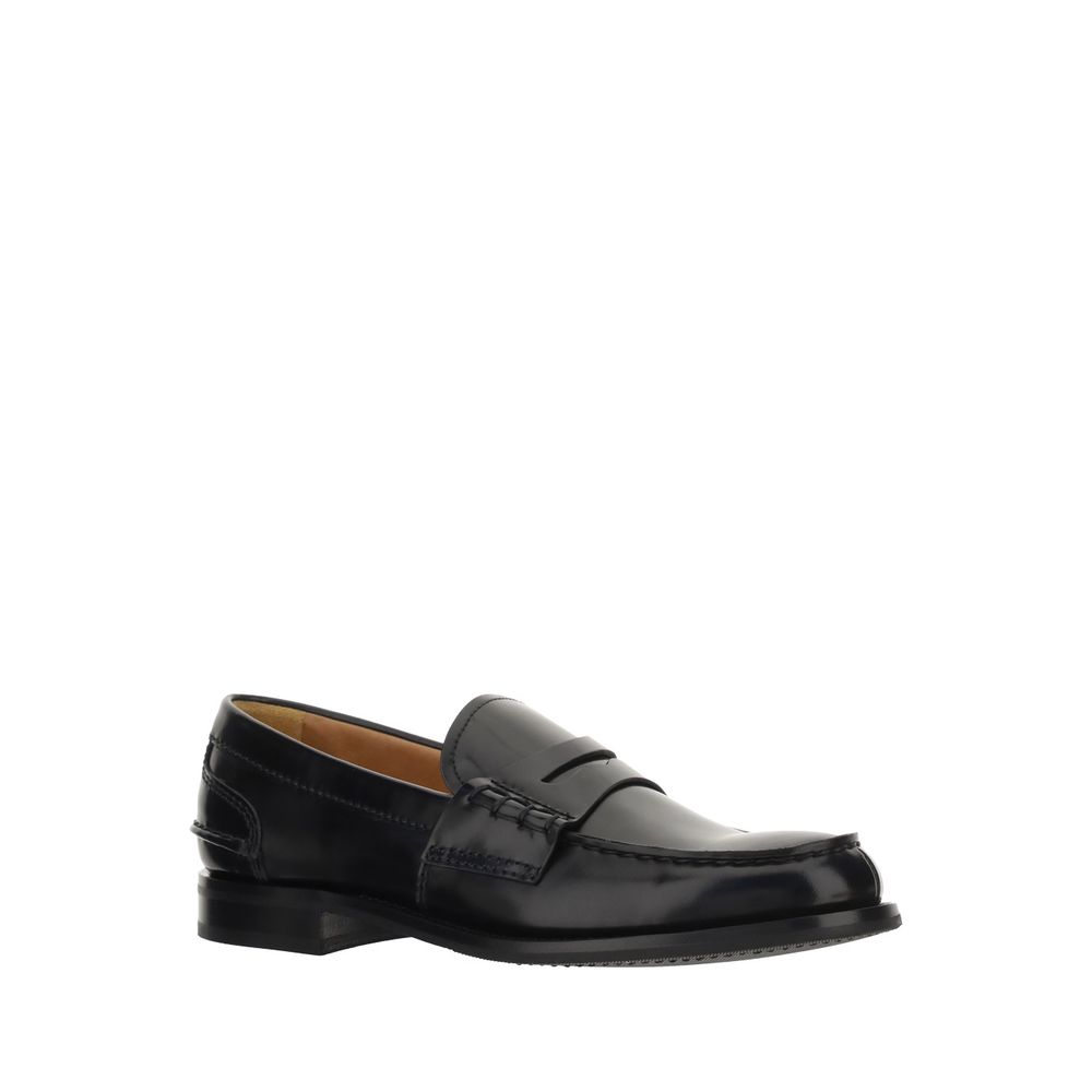 Church's Black Calf Leather Bos Taurus Slip On Loafers Glam Steals