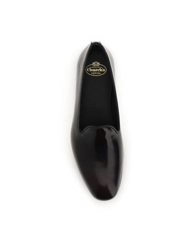Church's Black Calf Leather Bos Taurus Slip On Loafers Glam Steals