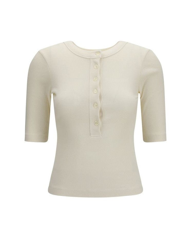 Citizens Of Humanity Beige Cotton T-shirt Glam Steals