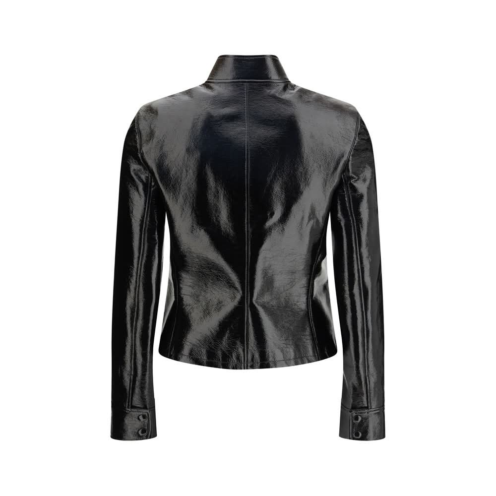 Courrèges Black Cotton Full Length Jacket Coats & Jackets