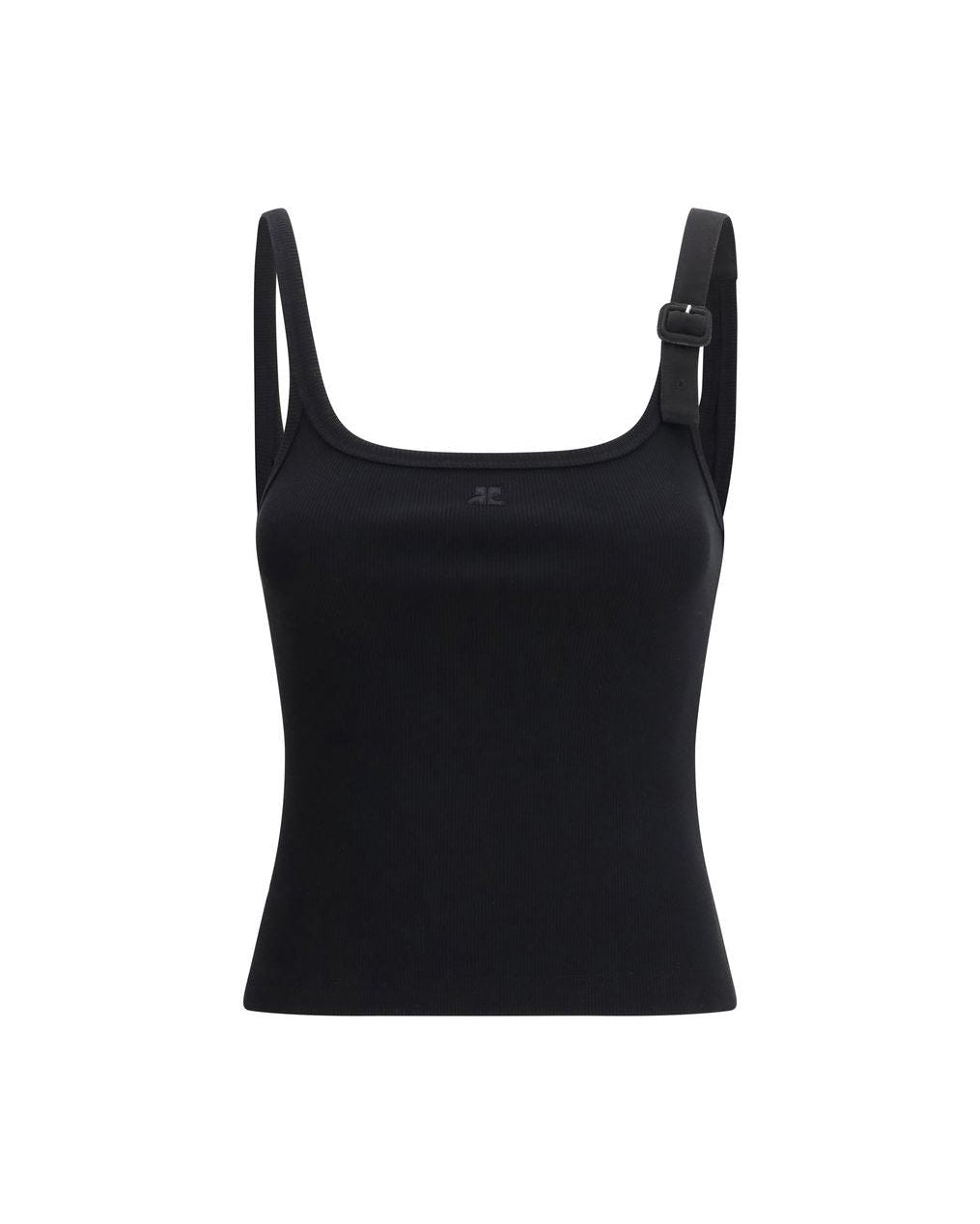 Courrèges Black Cotton Top Glam Steals