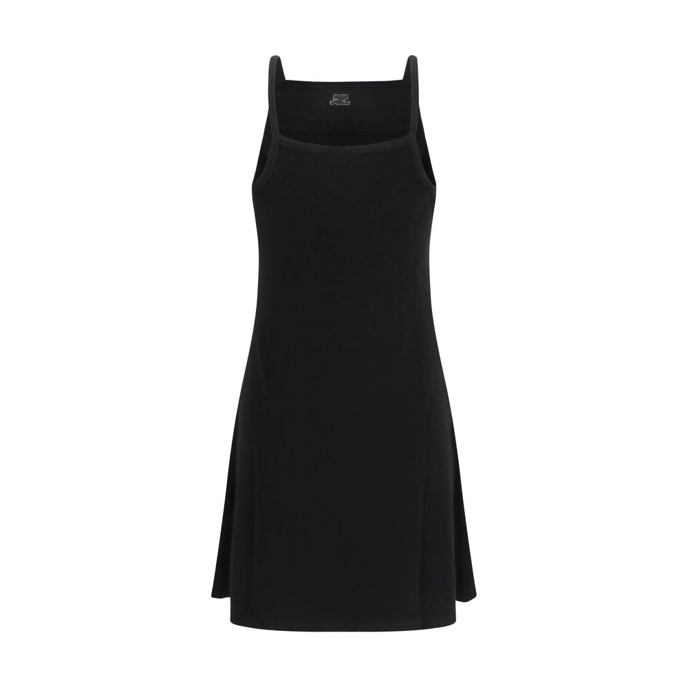 Courrèges Black Viscose Casual Dress Glam Steals