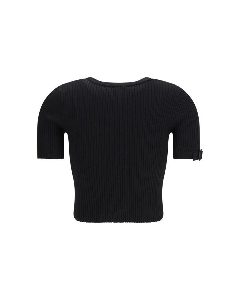 Courrèges Black Viscose Top