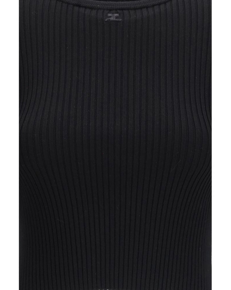 Courrèges Black Viscose Top