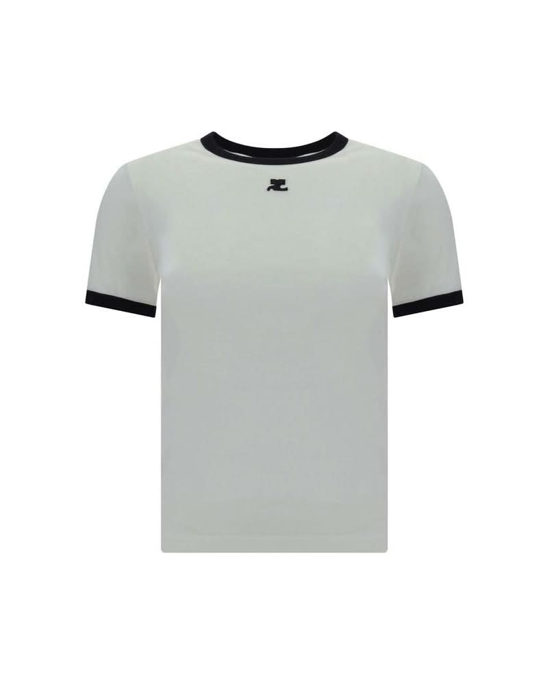 Courrèges White Cotton T-shirt Glam Steals
