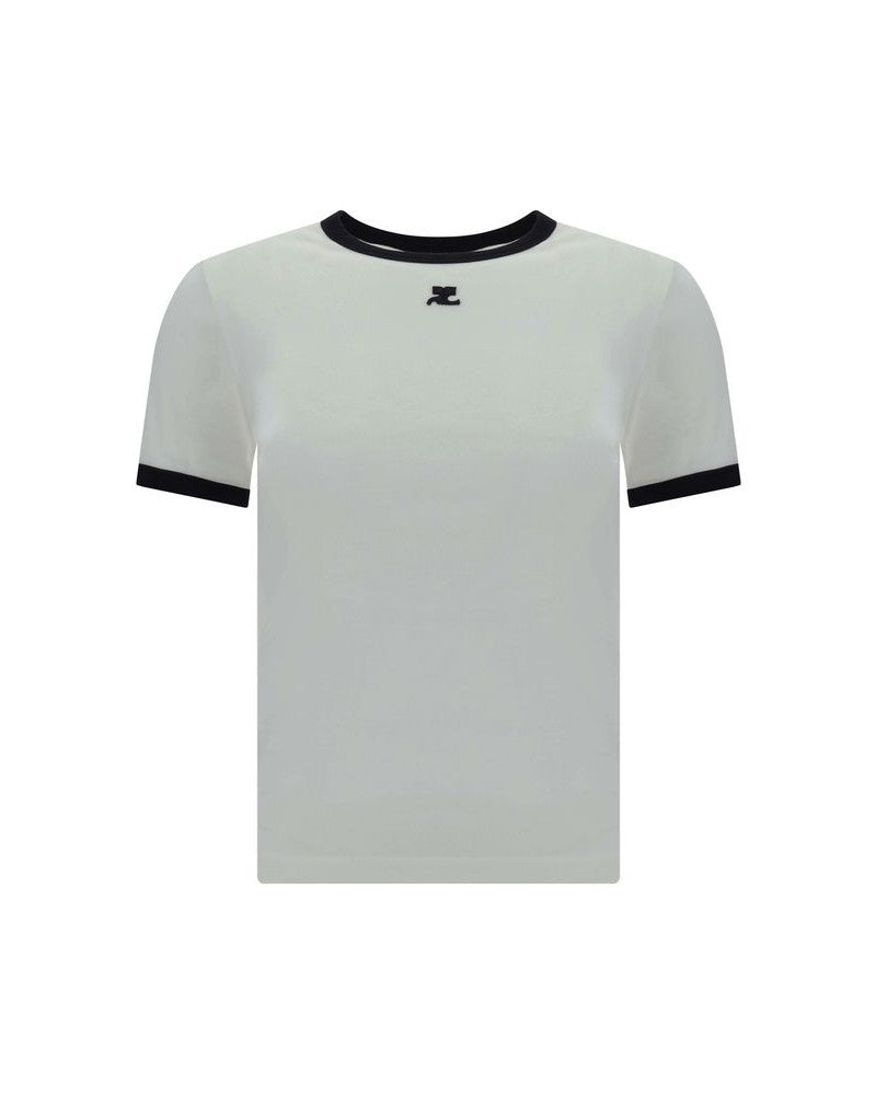 Courrèges White Cotton T-shirt Glam Steals