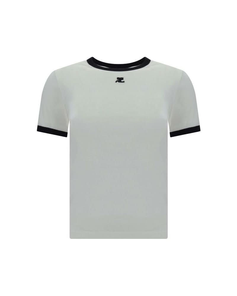 Courrèges White Cotton T-shirt Glam Steals