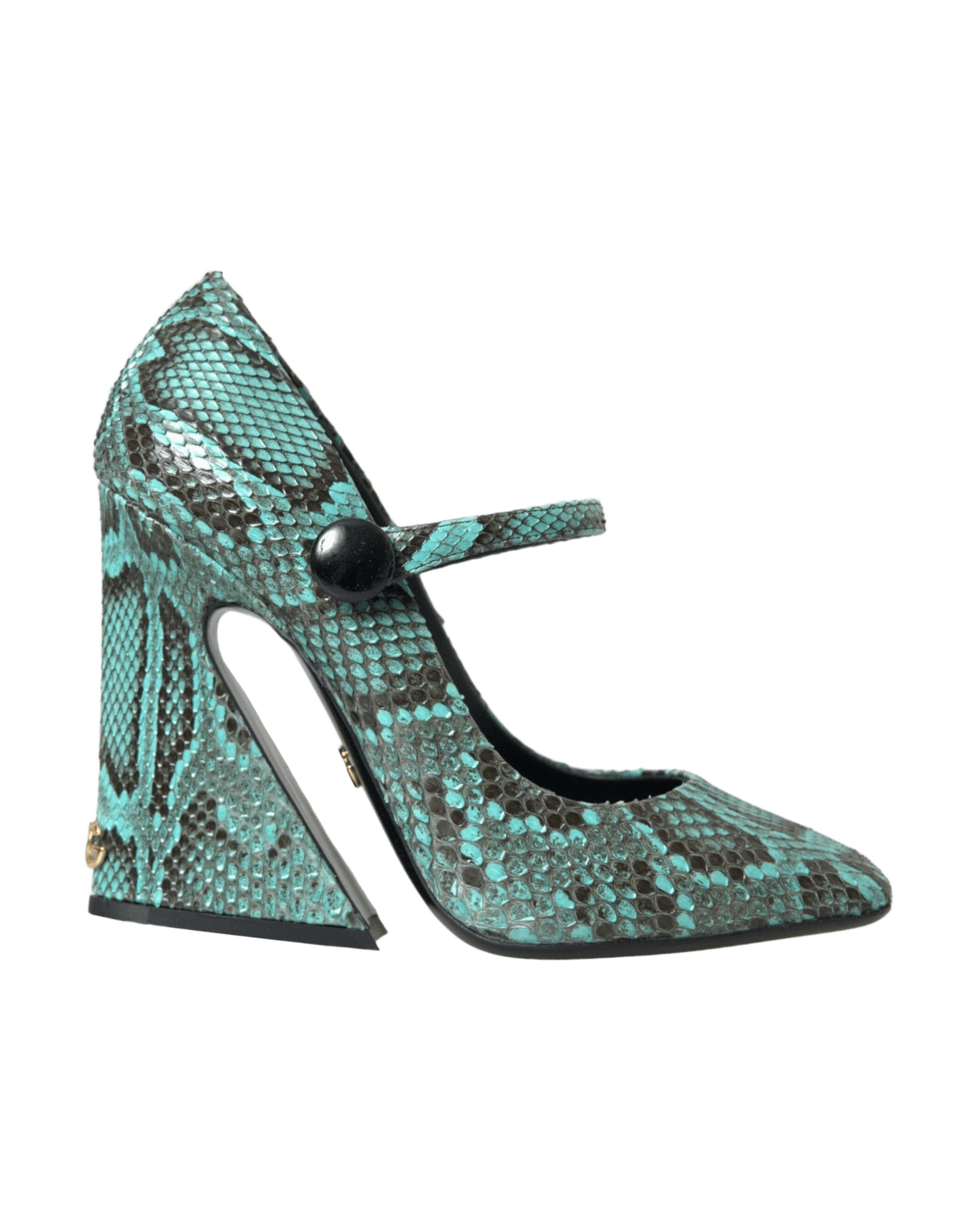 Dolce & Gabbana Aqua Python Leather Mary Jane Pumps Shoes Glam Steals