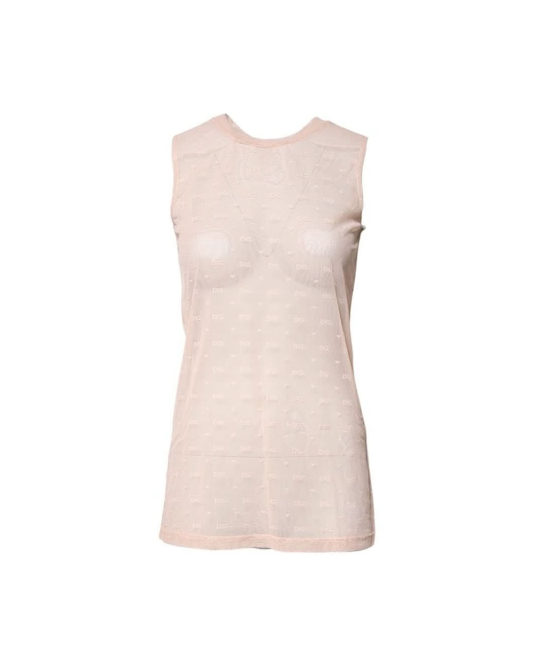 Dolce & Gabbana Beige Nylon Blouse Clothing Tops