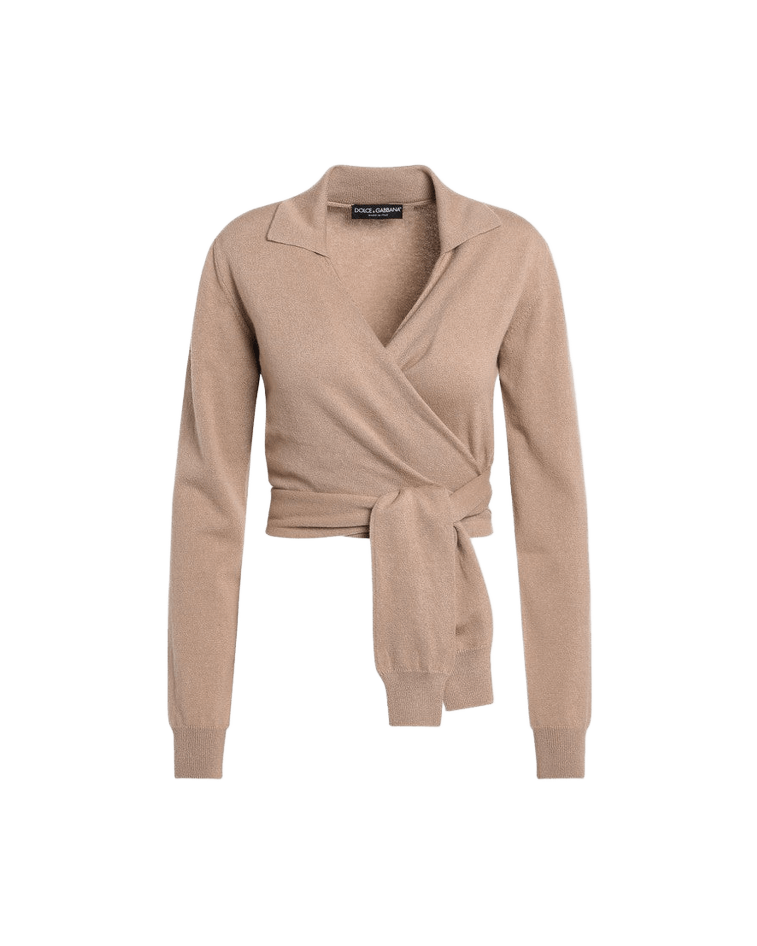 Dolce & Gabbana Beige Wrap Cardigan In Cashmere Glam Steals