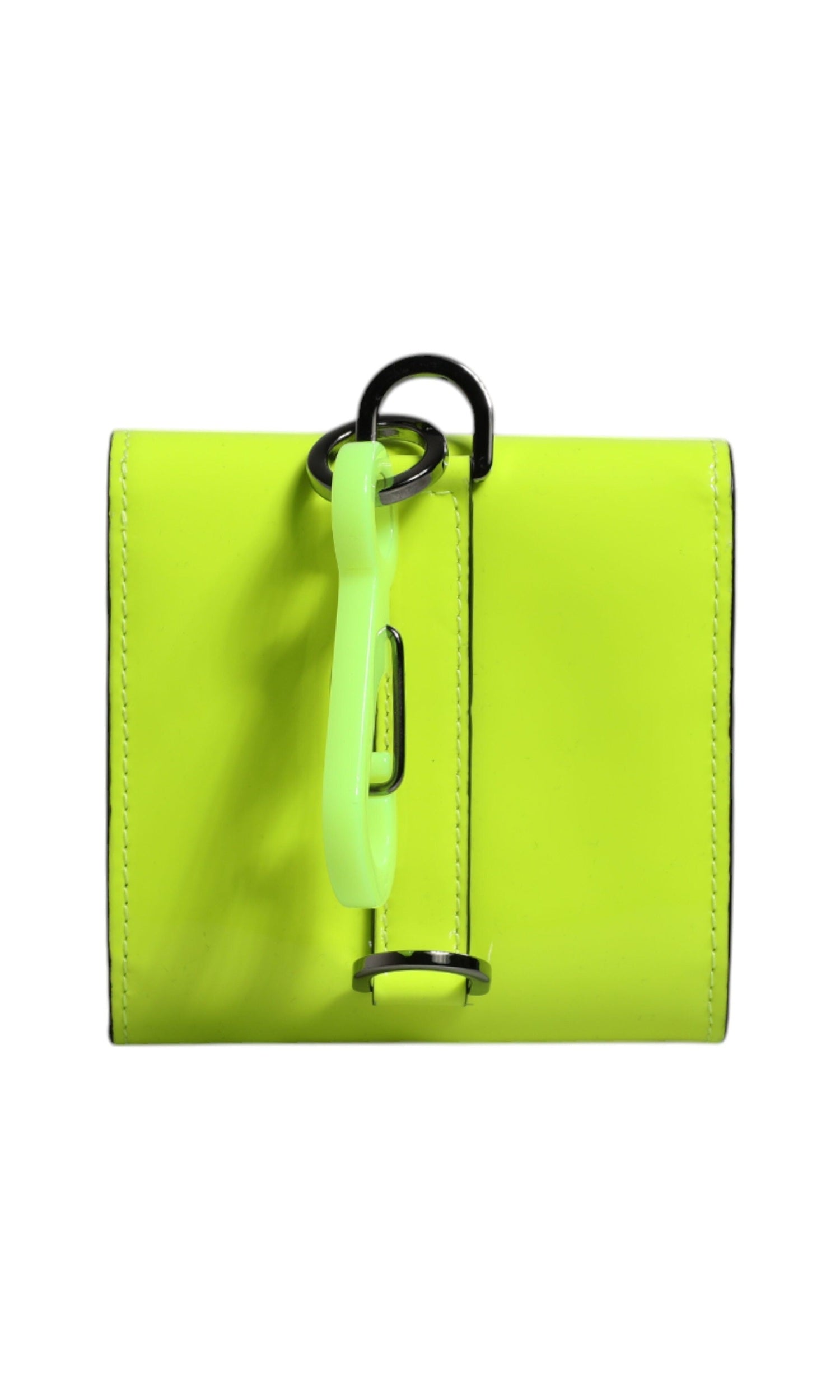 Dolce & Gabbana Bifold Dg Logo Neck Strap Cardholder Yellow Green Wallet Glam Steals