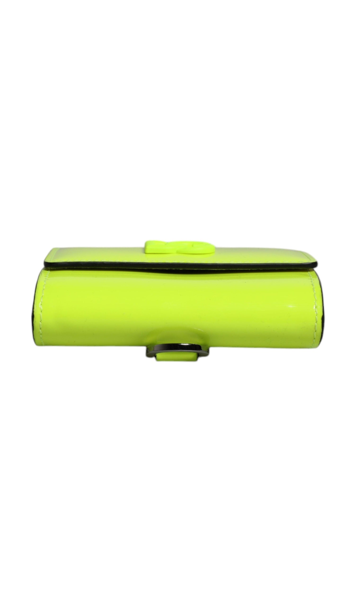 Dolce & Gabbana Bifold Dg Logo Neck Strap Cardholder Yellow Green Wallet Glam Steals