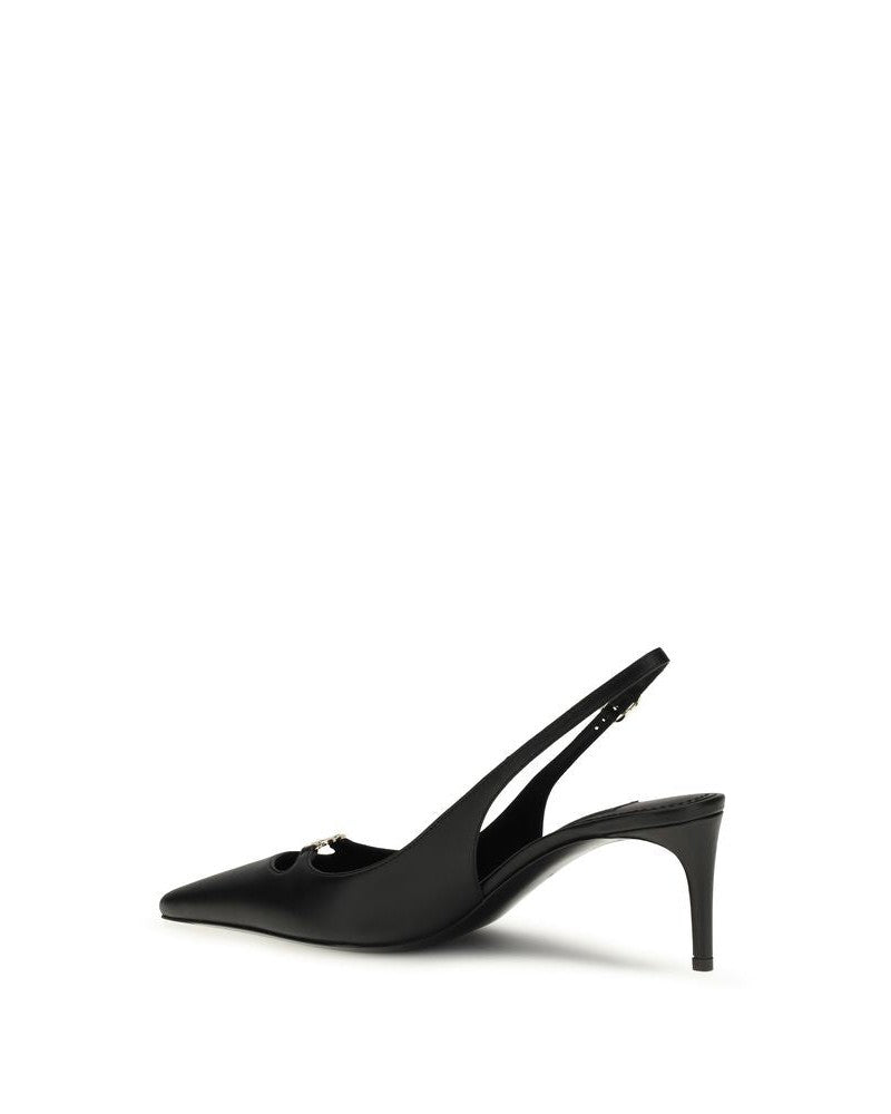 Dolce & Gabbana Black Calf Leather Bos Taurus High Heel Pumps