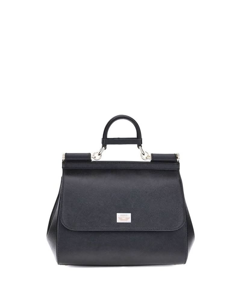 Dolce & Gabbana Black Calf Leather Bos Taurus Shoulder Bag Glam Steals