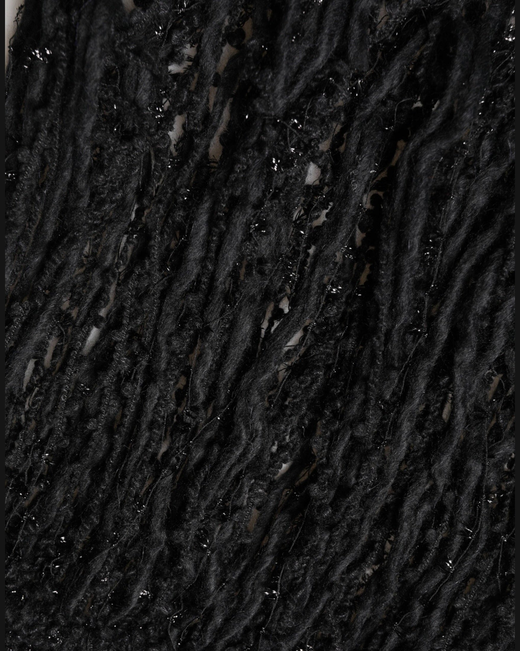 Dolce & Gabbana Black Cashmere Knit Shawl Fringes Scarf Glam Steals